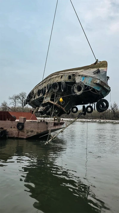 NEMO PRO DIVING COMPLETES A MAJOR SALVAGE OPERATION: PILOT BOAT "PILOT 8" RAISED FROM THE BOTTOM OF THE SULINA BRANCH